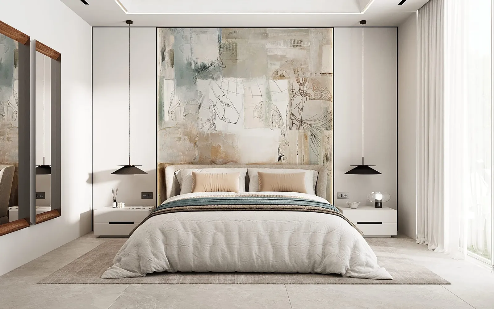 Visualisation of a guest bedroom