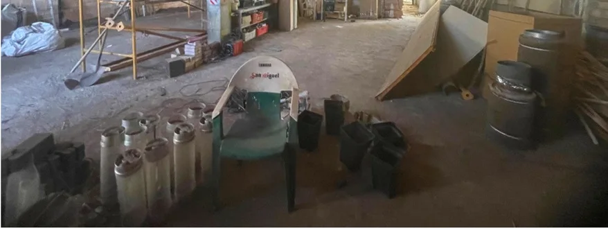 Interior workspace with equipment