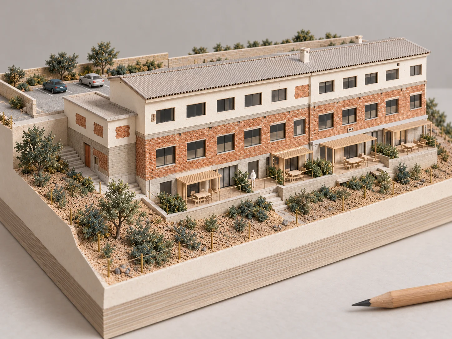 Close model of the same building
