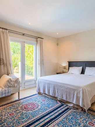 Bedroom with garden doors