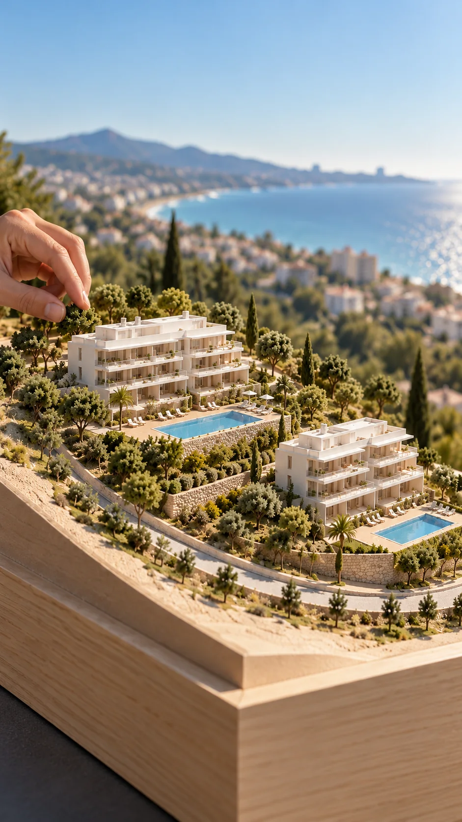 Both blocks on the slope, as a model