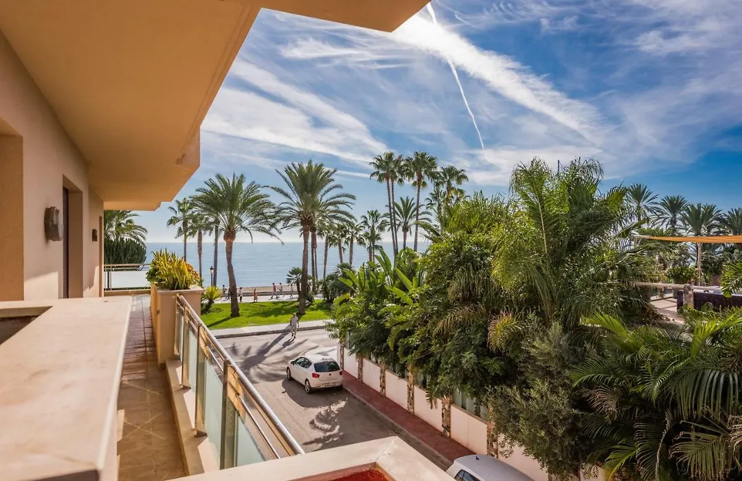 View from the terrace to the promenade and sea